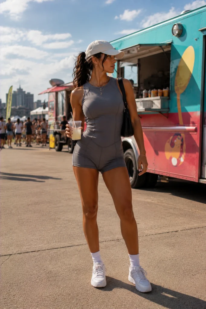 baddie sporty romper outfit idea 2026 — sporty baddie aesthetic